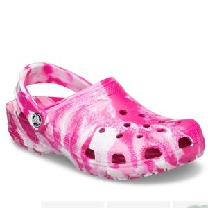 Brand new pink tie dye crocs online exclusive!!